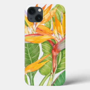 Funda Para iPhone 13 Flores exóticas acuarela