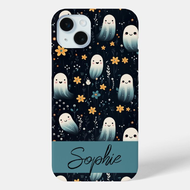 Funda De Case-Mate Para iPhone Flores fantasma (Reverso )