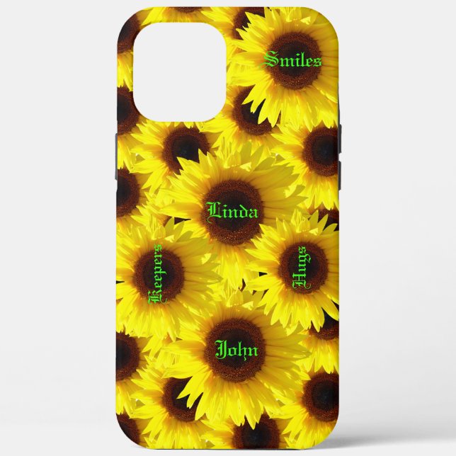 Funda De Case-Mate Para iPhone Flores felices - girasol (Reverso )