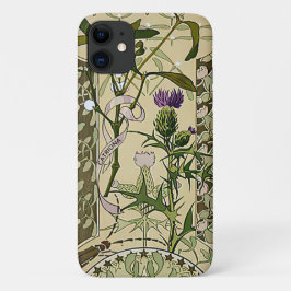 Funda Para iPhone 11 Flores florales de estilo Art Nouveau escocés