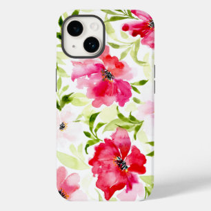 Funda Para iPhone 14 De Case-Mate Flores florales rosas rojas y tropicales exuberant