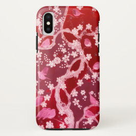Funda Para iPhone X Flores Flores de cerezo de aves Rubor Pink