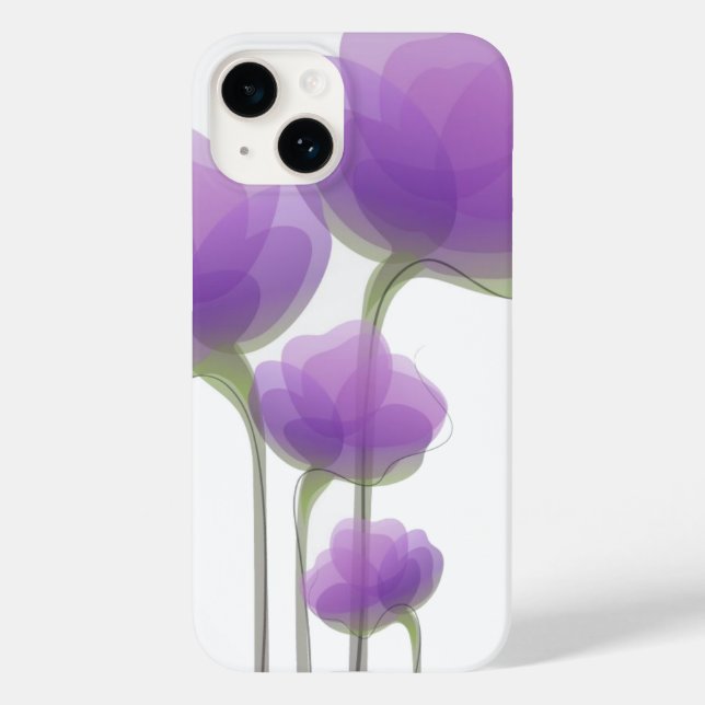 Funda De Case-Mate Para iPhone Flores Funda-púrpura para iPhone 14 (Reverso )