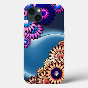 Funda Para iPhone 13 Flores Funky Blandas