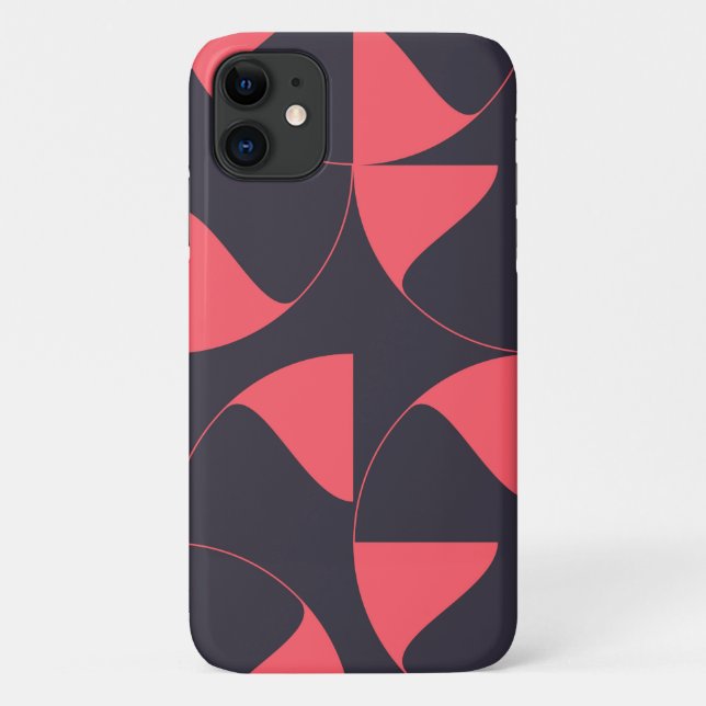 Funda De Case-Mate Para iPhone Flores geométricas circulares abstractas, elegante (Reverso)