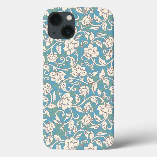 Funda De Case-Mate Para iPhone Flores giratorias amarillas y azules (Reverso)