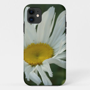 Funda Para iPhone 11 Flores grandes de Aster de margarita blanca y amar