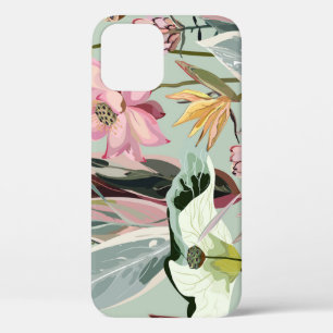 Funda Para iPhone 12 Flores grandes Ilustracion floral vintage