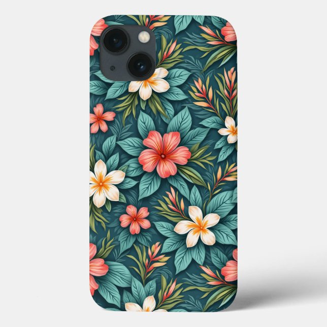 Funda De Case-Mate Para iPhone flores hawaianas (Reverso)