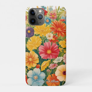 Funda Para iPhone 11 Pro Flores hippie vintage retro Groovy