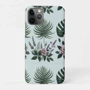 Funda Para iPhone 11 Pro flores impresionistas florales palmeras botánicas