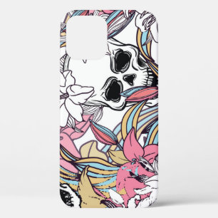 Funda Para iPhone 12 Flores Lily Skulls: Boho Vintage.
