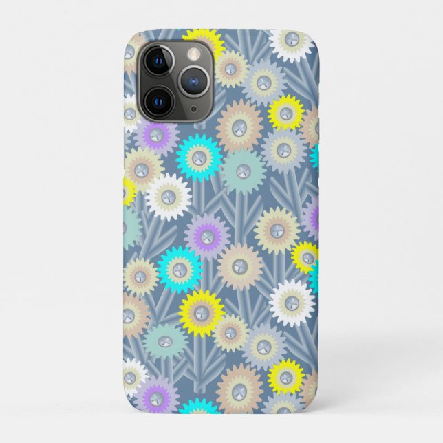 Funda De Case-Mate Para iPhone Flores mecánicas (Reverso)