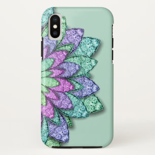 Funda Para iPhone X Flores metálicas