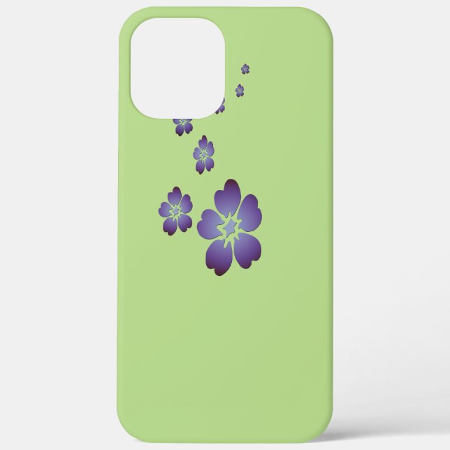 Funda De Case-Mate Para iPhone Flores moradas (Reverso )