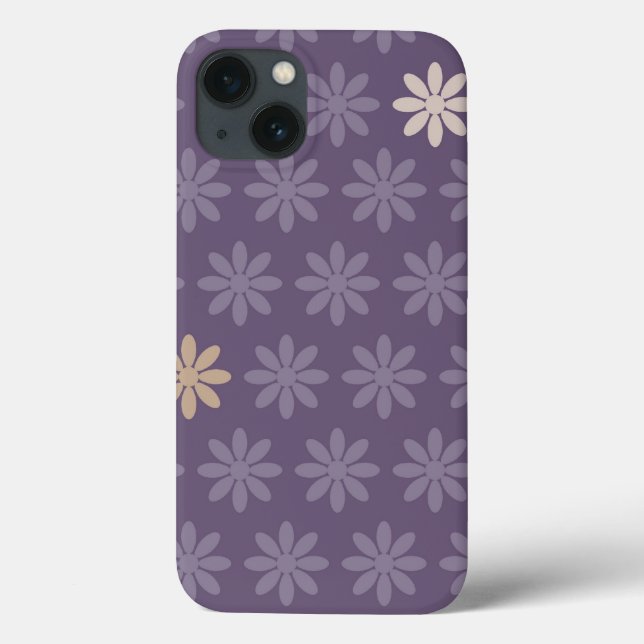 Funda De Case-Mate Para iPhone Flores moradas (Reverso)
