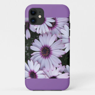 Funda Para iPhone 11 Flores moradas claras con fondo morado