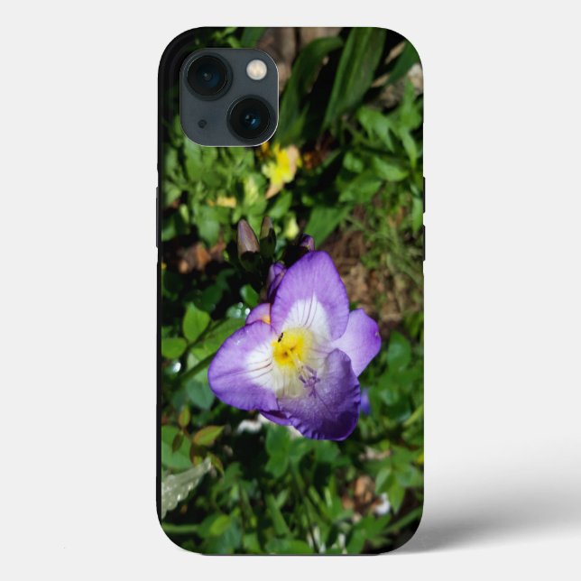 Funda De Case-Mate Para iPhone Flores moradas de Freesia (Reverso )