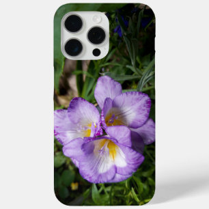 Funda Para iPhone 15 Pro Max Flores moradas de Freesia