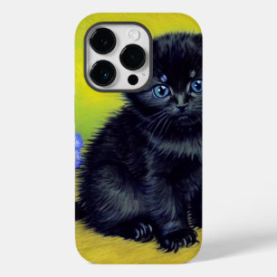 Funda Para iPhone 14 Pro De Case-Mate Flores moradas de gato negro Van Gogh