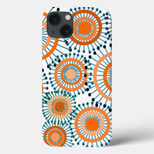 Funda Para iPhone 13 Flores naranjas
