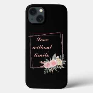 Funda Para iPhone 13 Flores negras, amor por una cita