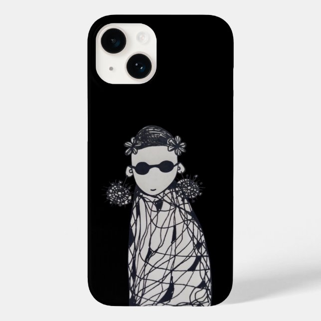 Funda De Case-Mate Para iPhone Flores negras, aretes y gafas de sol (Reverso )