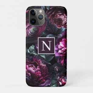 Funda Para iPhone 11 Pro Flores Negras Encantadas Jardín Floral Audaz y Cap