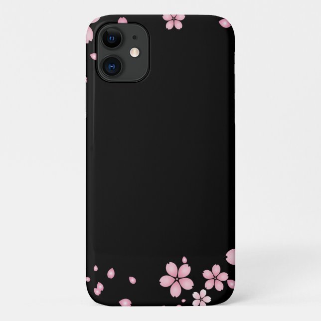 Funda De Case-Mate Para iPhone Flores Negras Y Rosa (Reverso)