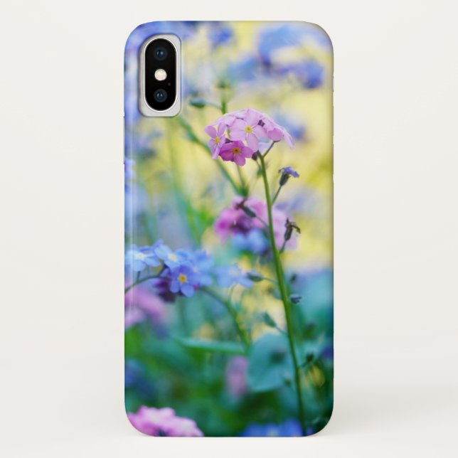 Funda De Case-Mate Para iPhone Flores nomeolvides (Reverso)