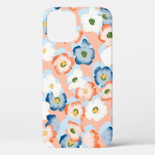 Funda Para iPhone 12 Flores pequeñas de color de agua: Patrón de vintag