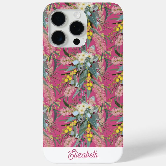 Funda De Case-Mate Para iPhone Flores personalizadas de arbustos nativos australi (Reverso )