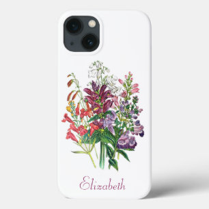 Funda Para iPhone 13 Flores personalizadas de cabeza de tortuga y lengu