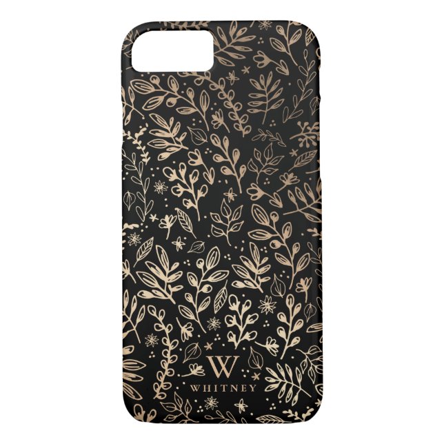 Funda De Case-Mate Para iPhone Flores personalizadas de la cosecha del | (Reverso)