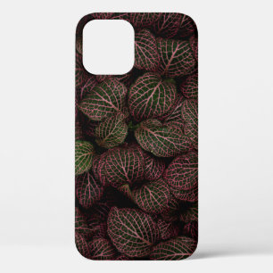 FUNDA PARA iPhone 12 FLORES PETALED MAROON