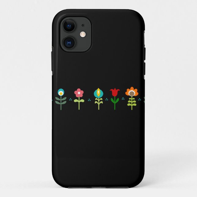 Funda De Case-Mate Para iPhone Flores populares retras bonitas (Reverso)