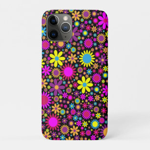 Funda Para iPhone 11 Pro Flores Psicodélicas Vibrantes en Flor