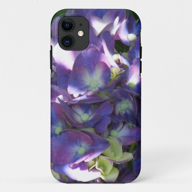Funda De Case-Mate Para iPhone Flores púrpuras del Hydrangea (Reverso)
