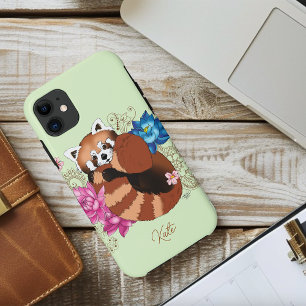 Funda Para iPhone 11 Flores Red Panda Lotus Henna