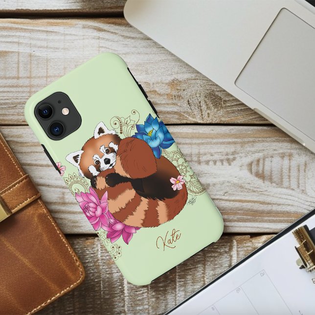 Funda De Case-Mate Para iPhone Flores Red Panda Lotus Henna (Subido por el creador)