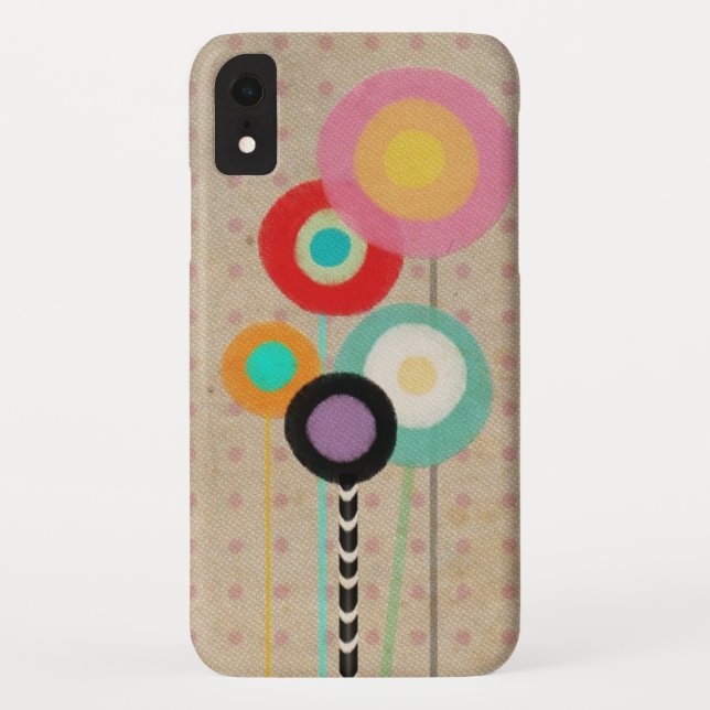 Funda De Case-Mate Para iPhone Flores retro (Reverso)
