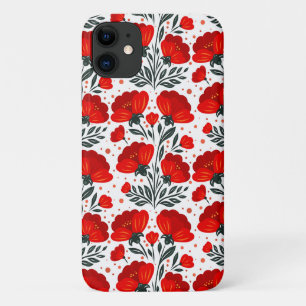 Funda Para iPhone 11 Flores rojas