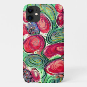 Funda Para iPhone 11 Flores rojas