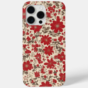 Funda Para iPhone 15 Pro Max flores rojas