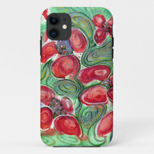 Funda Para iPhone 11 Flores rojas