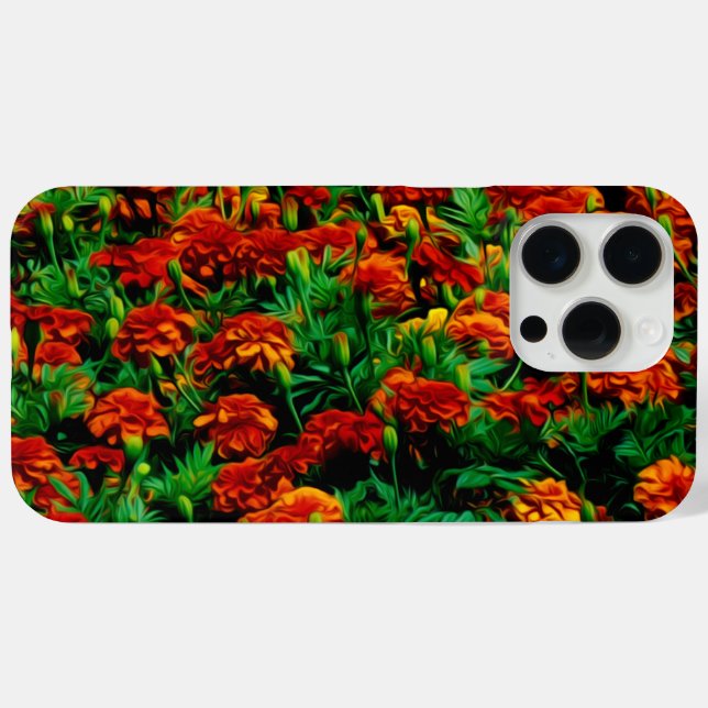 Funda De Case-Mate Para iPhone Flores rojas amarillas naranjas (Reverso (Horizontal))