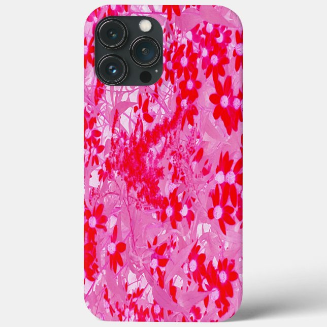 Funda De Case-Mate Para iPhone Flores Rojas Bonitas (Reverso )