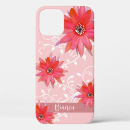 Funda Para iPhone 12 Flores rojas singulares Flores Ratas Ratas Ratas F