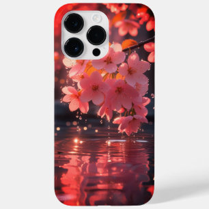 Funda Para iPhone 14 Pro Max De Case-Mate Flores rosadas de Sakura sobre el agua   Serene Sp