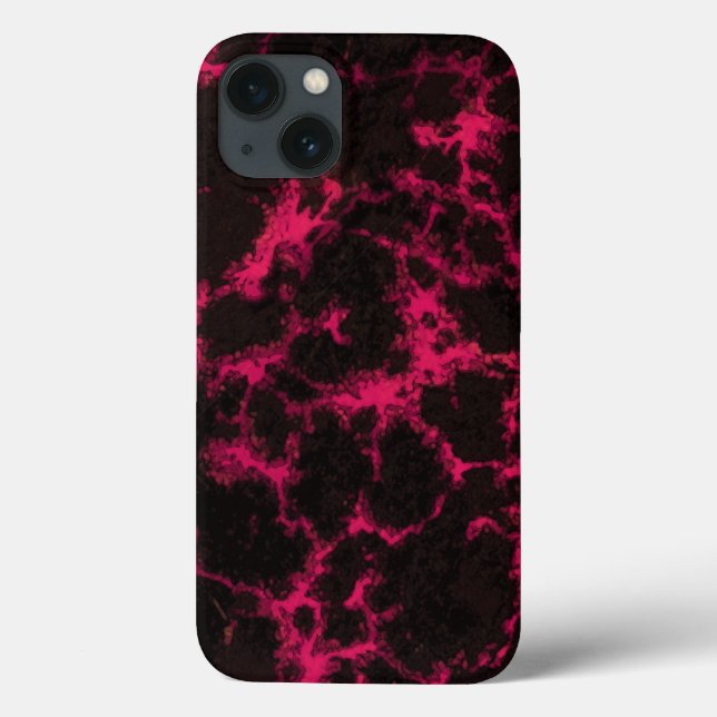 Funda De Case-Mate Para iPhone Flores rosadas y negras vibrantes (Reverso)